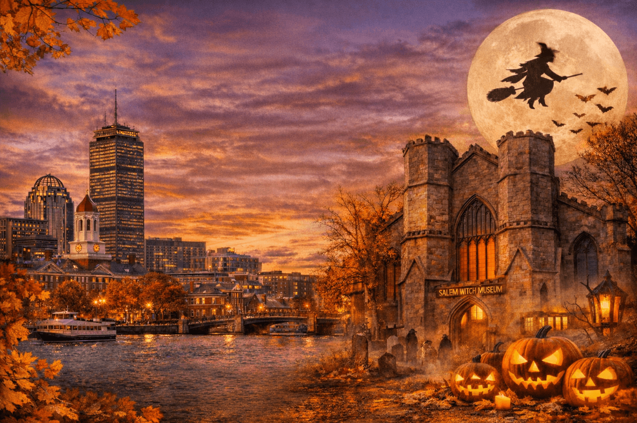 波士顿和塞勒姆的万圣节三日游